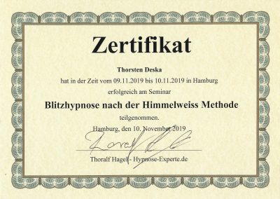 Blitzhypnose nach der Himmelweiss Methode | Thoralf Hagel