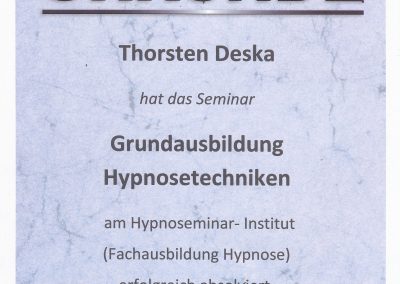 Grundausbildung Hypnosetechniken | Hypnosemniar- Institut Floris Weber