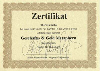 Geschäfts- & Geld Metaphern | Alfred Himmelweiss - Hypnose-Experte